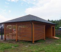 Навес для машин с хозблоком НИКОЛИНО