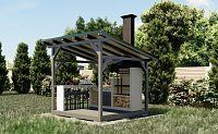 Навес для мангала и барбекю Шустино