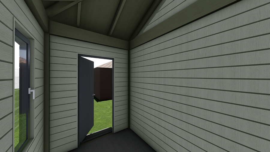 Навес для машин с двумя хозблоками ПРАКТИК