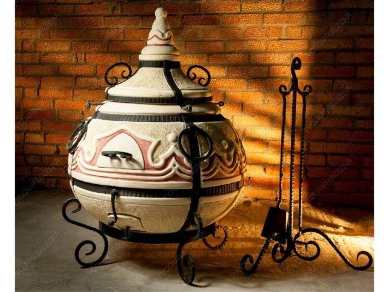 Тандыр керамический Амфора Восточный /стойка в комплекте