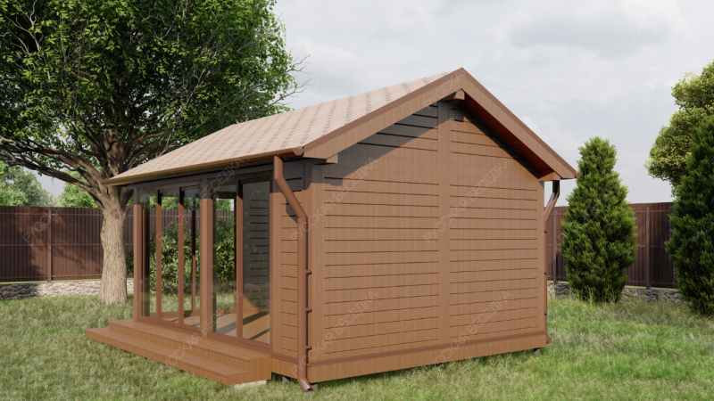 Закрытая беседка Артель 4х5