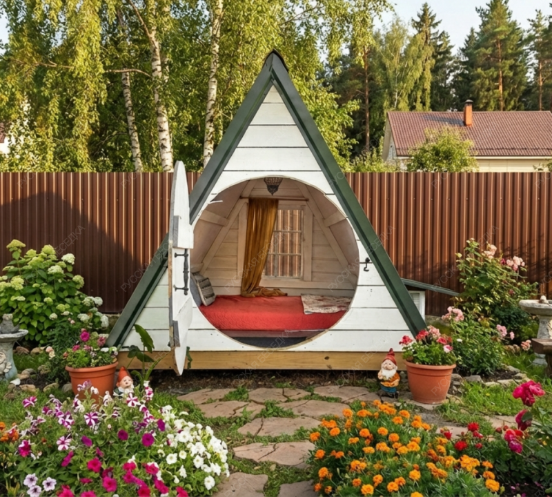 Беседка с кроватью БЕЛАЯ