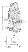 Печь №3 - Печь барбекю с двумя маленькими столами