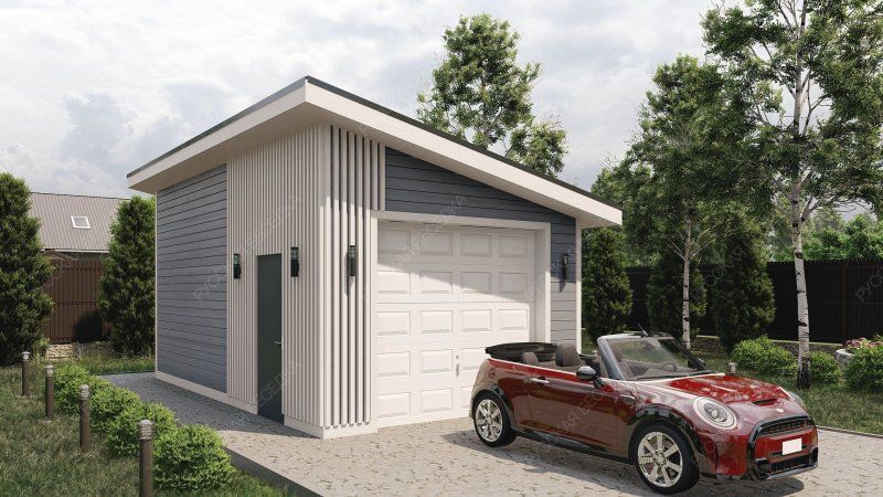 Односкатный гараж на 1 авто Муравьево