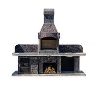 Печь № 13 — Печь барбекю с печью под казан и рабочим столом (или мойкой)