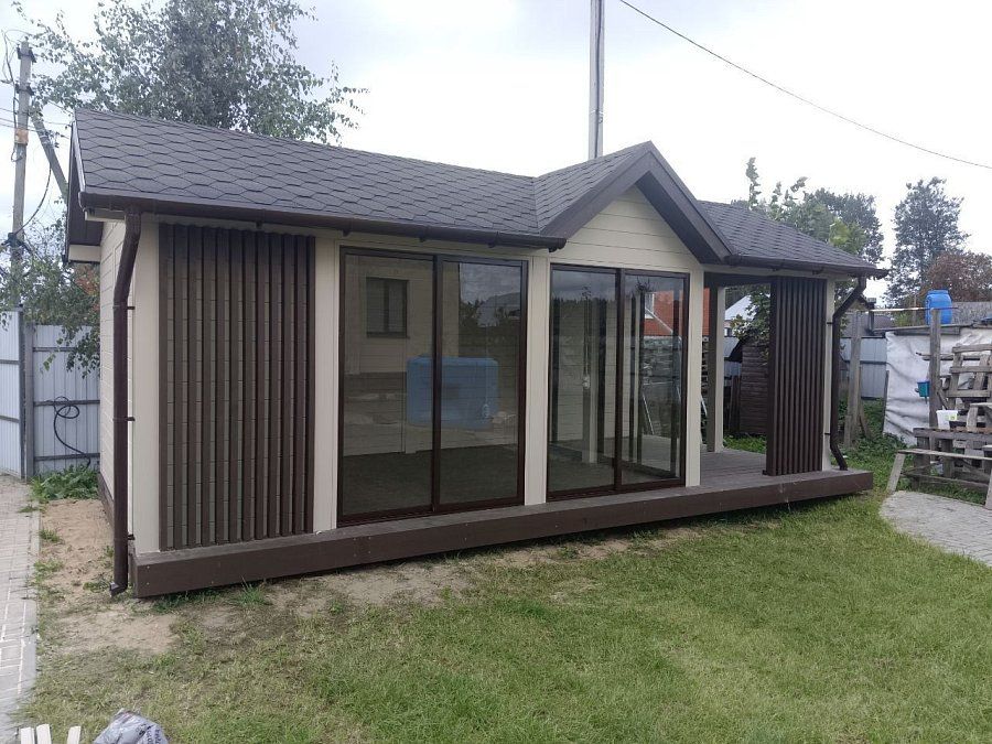 Закрытая беседка ШАЛЕ 2А 3,5х7,3