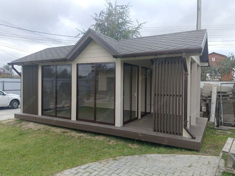 Закрытая беседка ШАЛЕ 2А 3,5х7,3