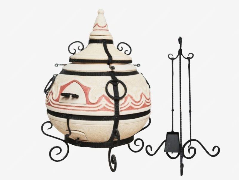Тандыр керамический Амфора Восточный /стойка в комплекте