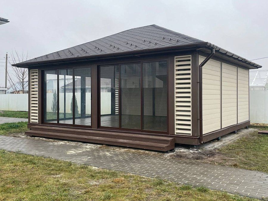 Застекленная беседка БАЛТИКА 7х6