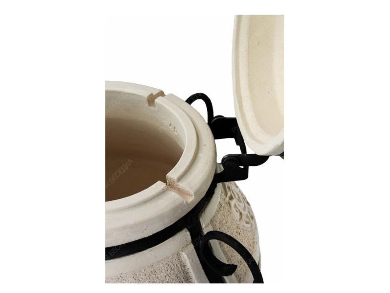 Тандыр керамический Амфора Аладдин Mini с откидной крышкой /стойка и подставка в комплекте