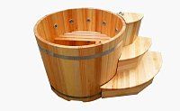 Купель круглая из кедра д150 NK415 1.5х1.51х1.2