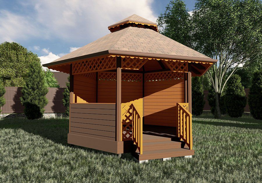 Шестигранная беседка КАНТИ